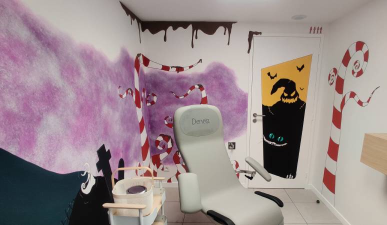 Résultat final de la salle d'halloween